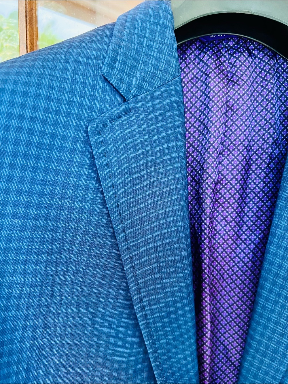 Ted Baker London Men's Blue Checked Blazer - Classic Tailored Jacket